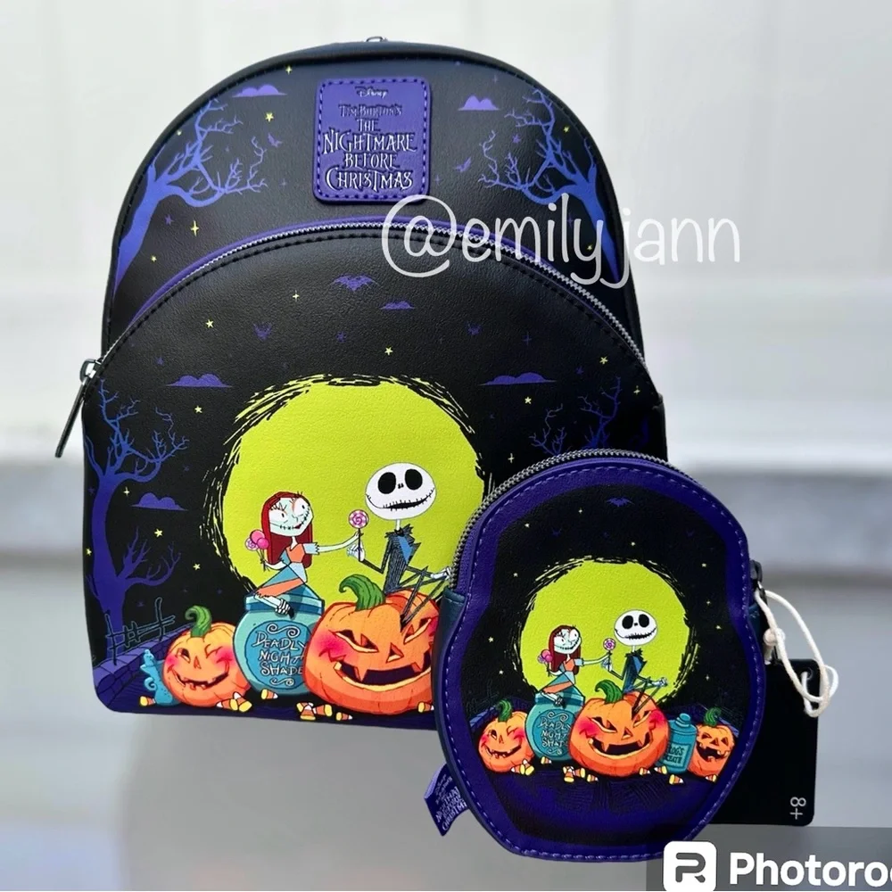 The Nightmare Before♠️Christmas Backpack Set - Picture 1 of 12
